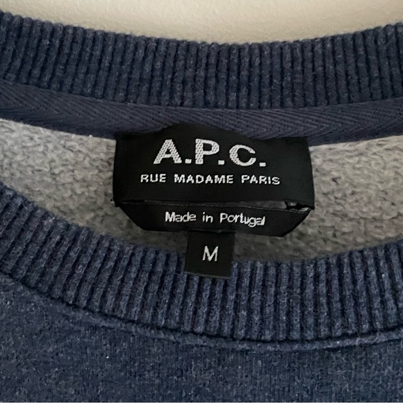 A.P.C. Blue Press Start Sweatshirt - Picture 4 of 5